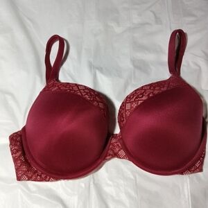Victoria's Secret Body By Perfect Shape Bra Burgundy 34 DD